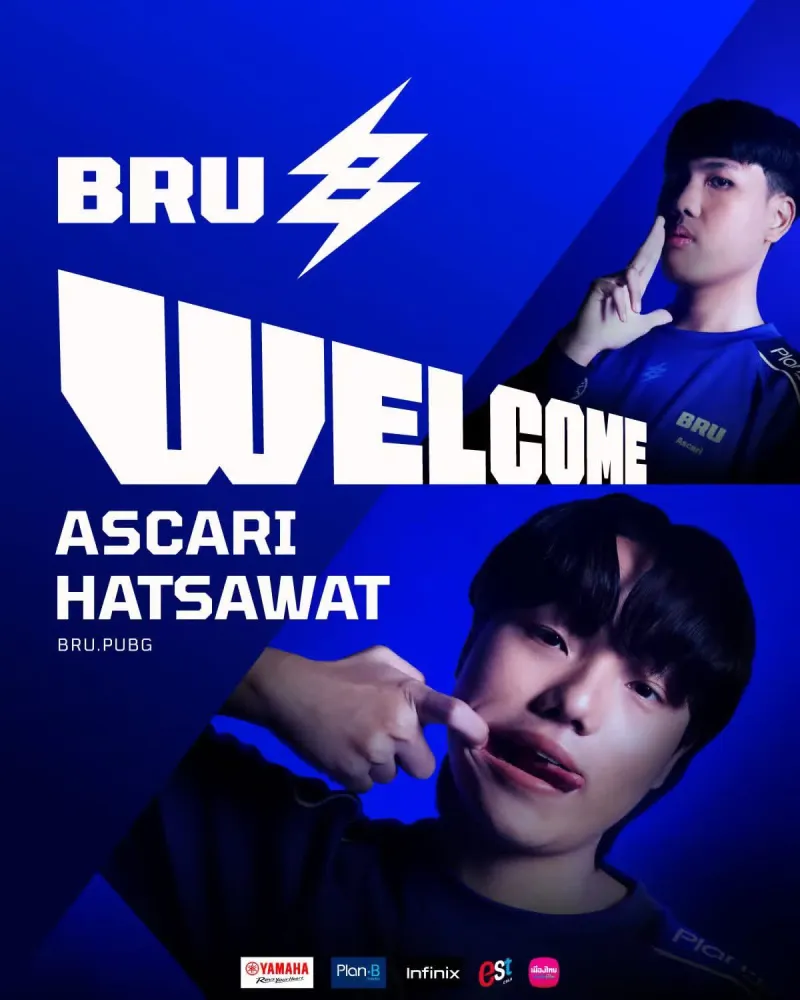 kaiyun-BRU战队社媒官宣：Hatsawat与Ascari加入